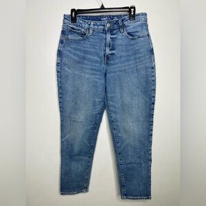 Old Navy Women Curvy Tapered High Rise Blue Jeans - 12